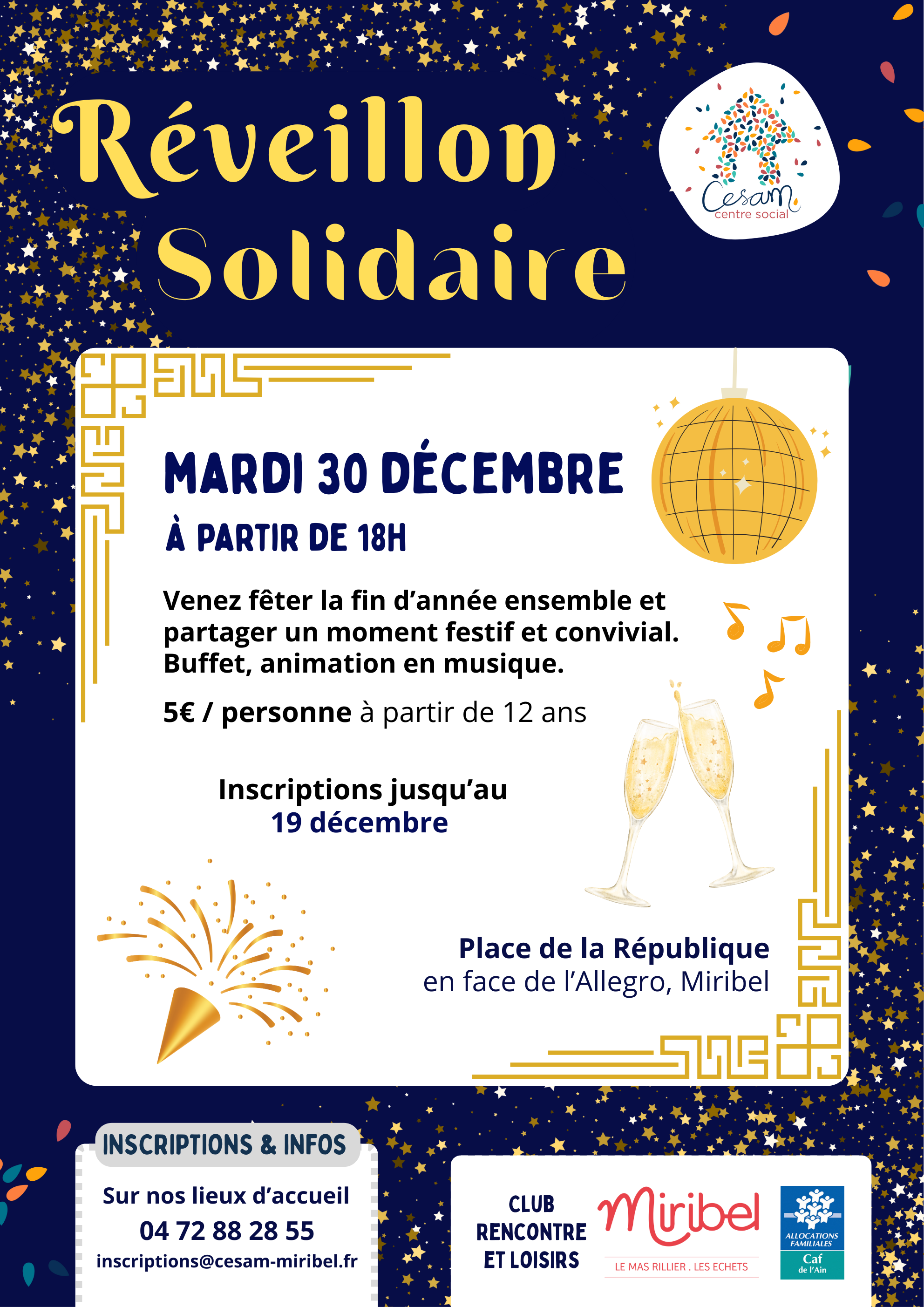 Affiche Reveillon solidaire