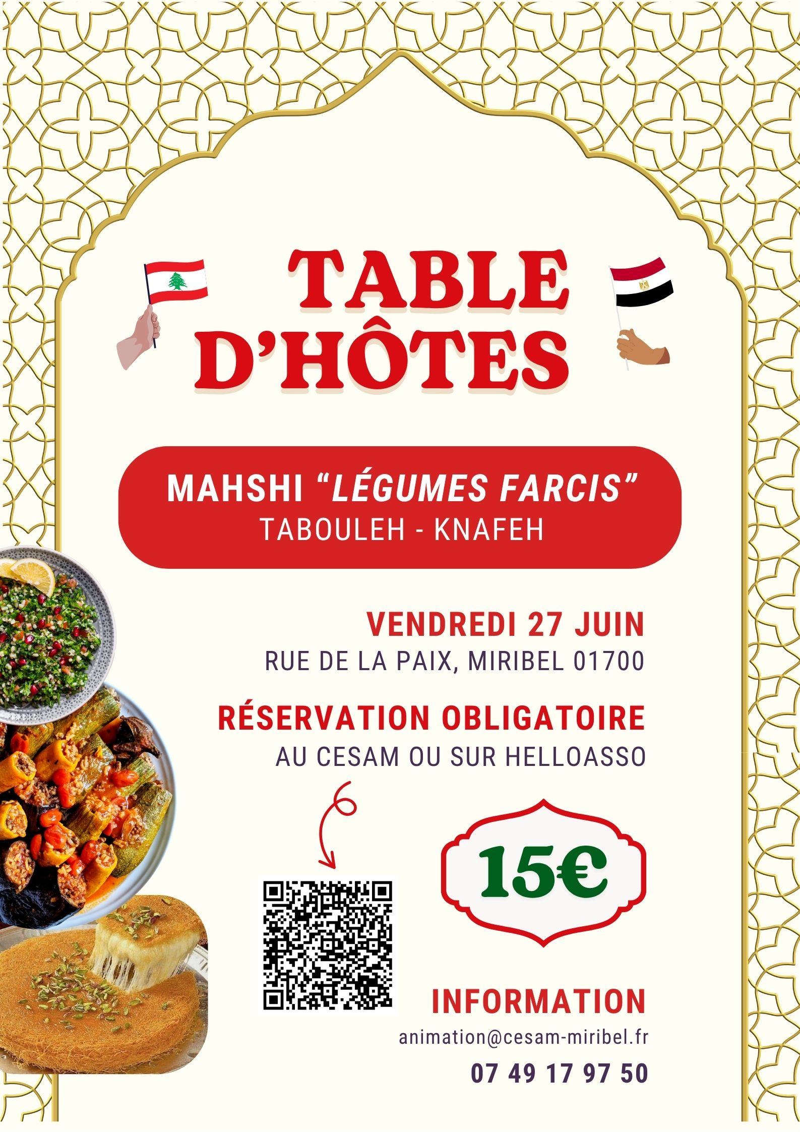 Table hotes 27 juin 1